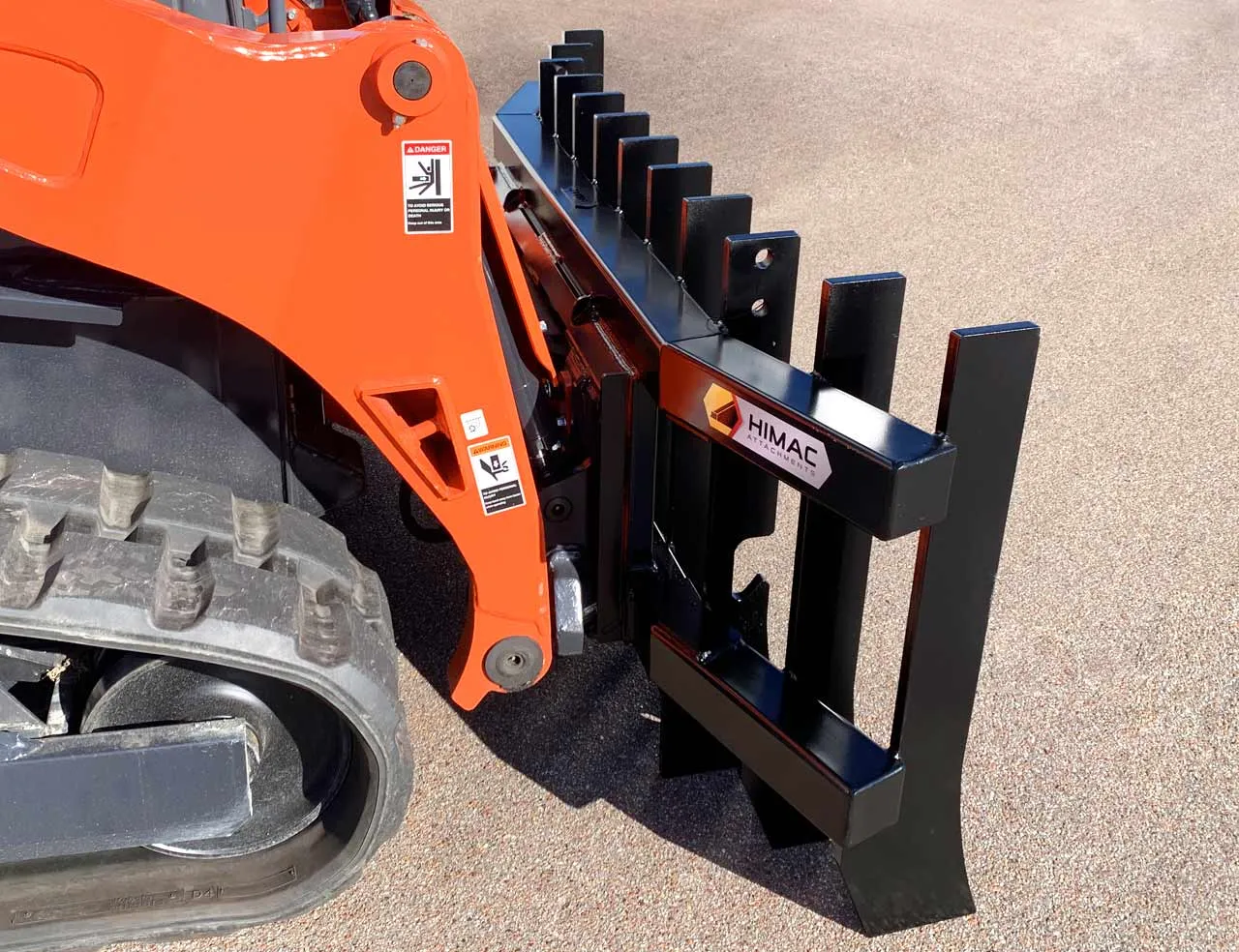 Himac 1500mm ASV Compact Skid Steer Stick Rake - Image 3