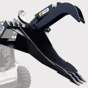 Himac Extreme Duty Skid Steer Stump Removal Bucket with Grapple